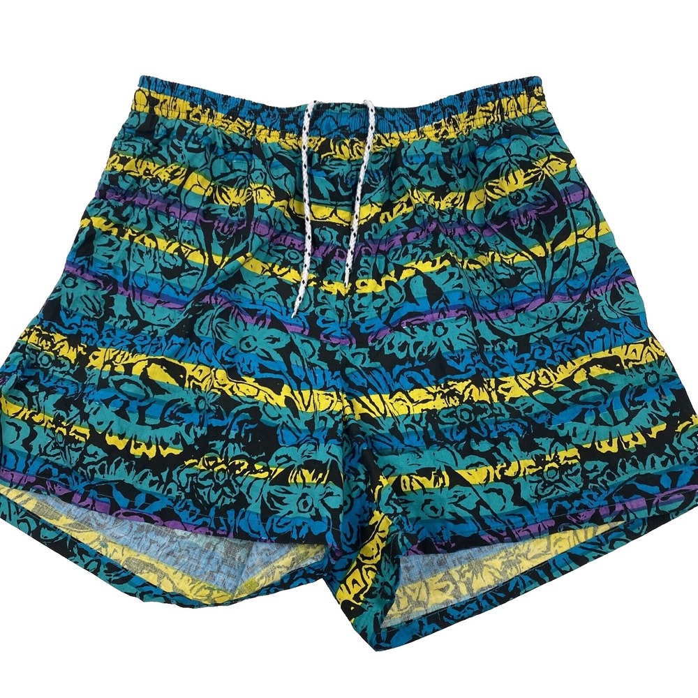 Kensington Collection Mens Vintage Swim Trunks size XL 40-42 colorful floral